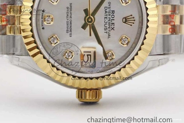 279179 TWF Best YG White SS NH05 Diamonds Bracelet Datejust Jubilee Dial 28mm Markers Edition SS on YG 0408
